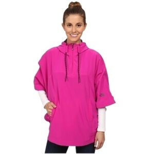 Women’s North Face Vida hot pink performance wear hooded cape poncho